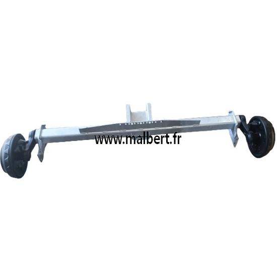 Essieu freiné pour remorque porte engins ECIM 1800kg PE 40 XL avant