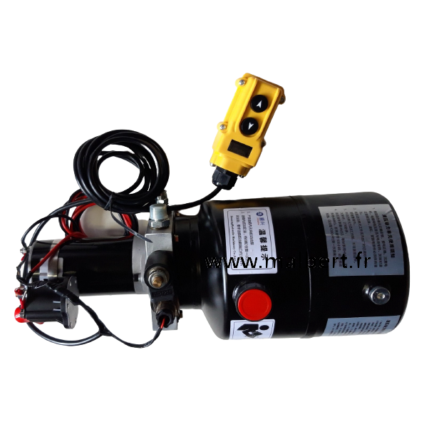 Pompe hydraulique 12V simple effet réservoir 4L 0.8kw