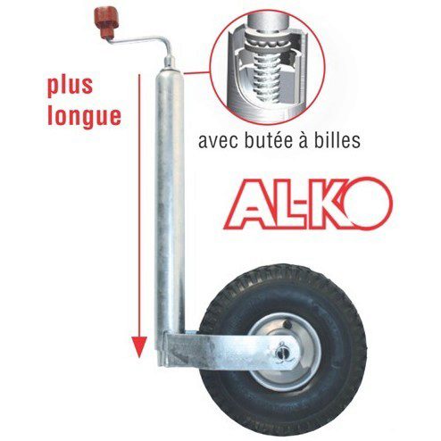 Roue jockey 48mm gonflable ALKO