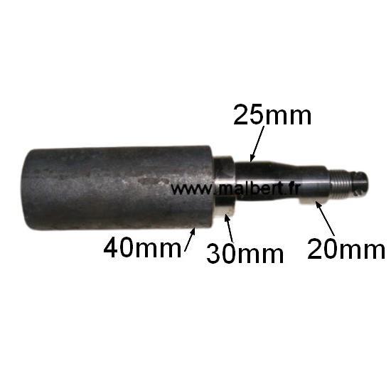 Fusée axe de roue pour roulement Conique